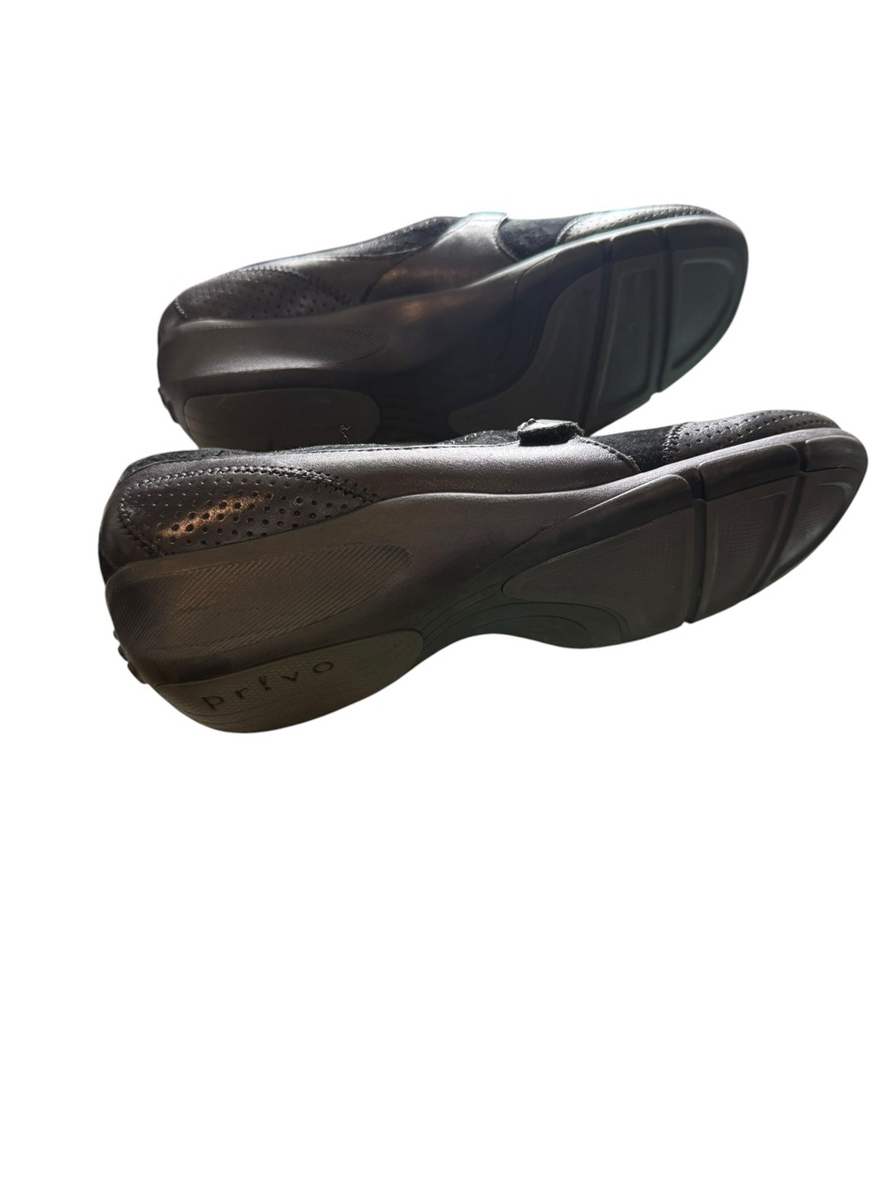 Privo Comfort Black Leather & Suede Mary Jane Comfort Flats Size 8.5M - Picture 4 of 7